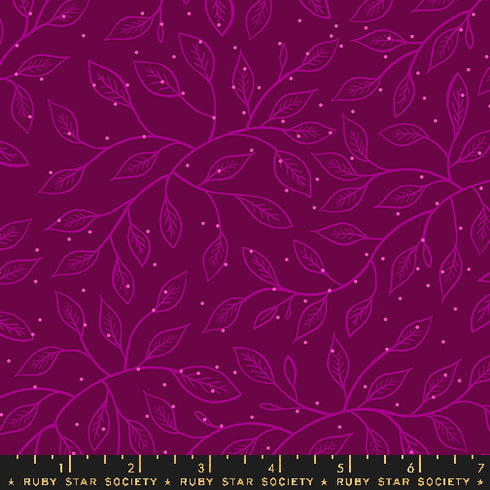 Glow Garden Wandering Vine in Purple Velvet RS2118 12N - Ruby Star Society Sold by the Half Yard
